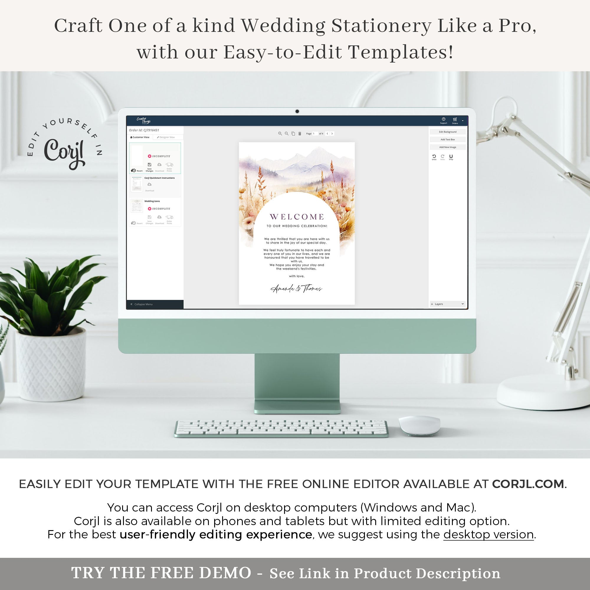 ARNA Wedding Weekend Itinerary Template &amp; Welcome Card