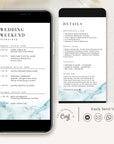 CHIARA Digital Template for Wedding Weekend Itinerary