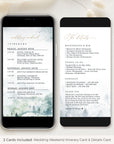 ARNA Electronic Wedding Weekend Itinerary Template