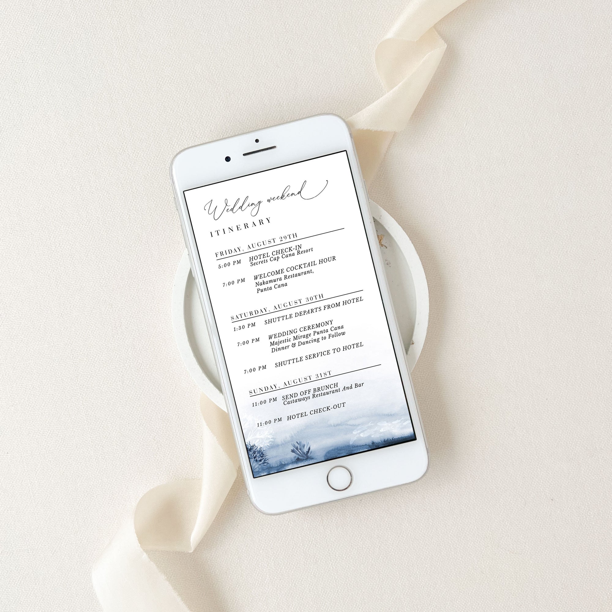 ALYSSA Digital Wedding Wedding Day Schedule Timeline