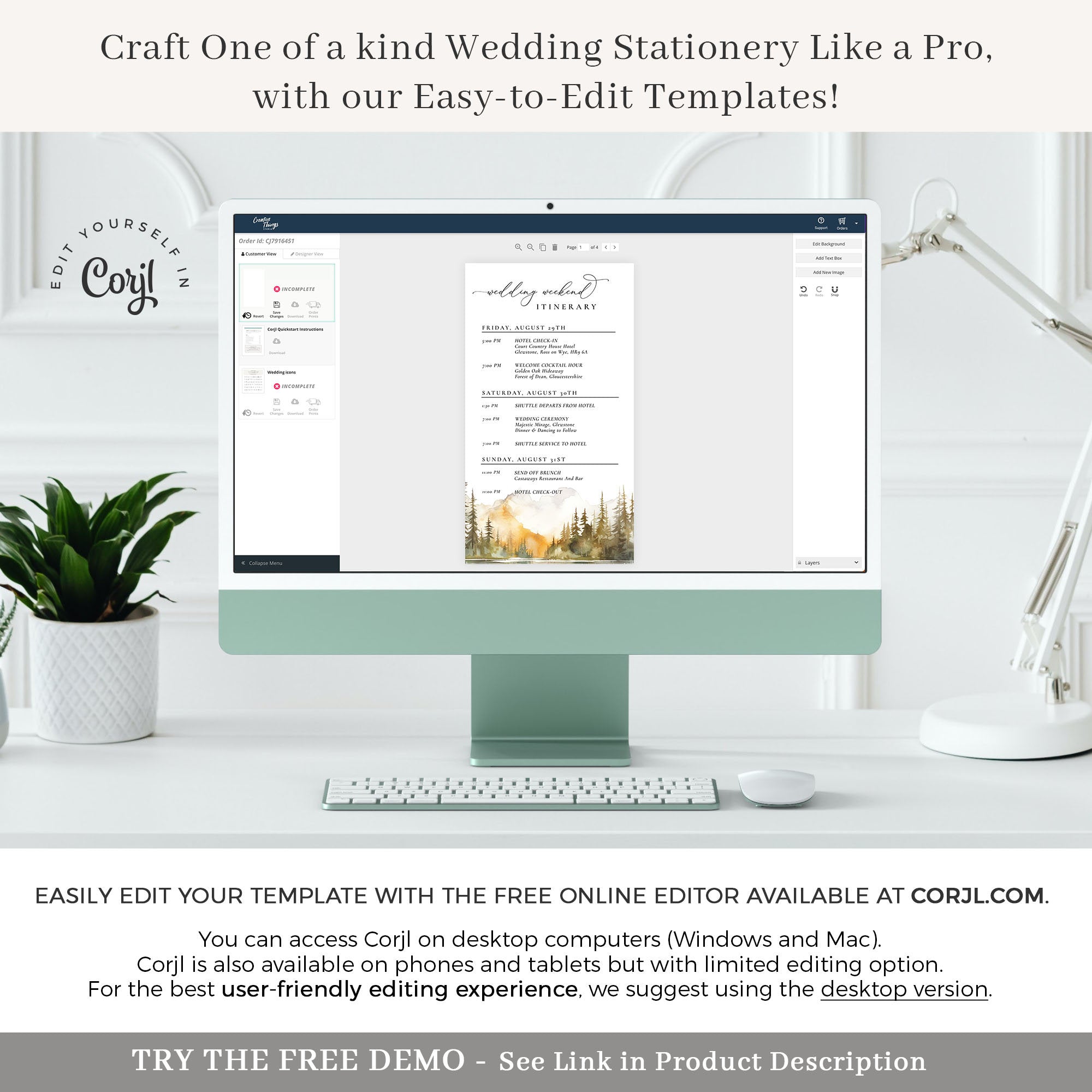 ARNA Day of Wedding Timeline Template