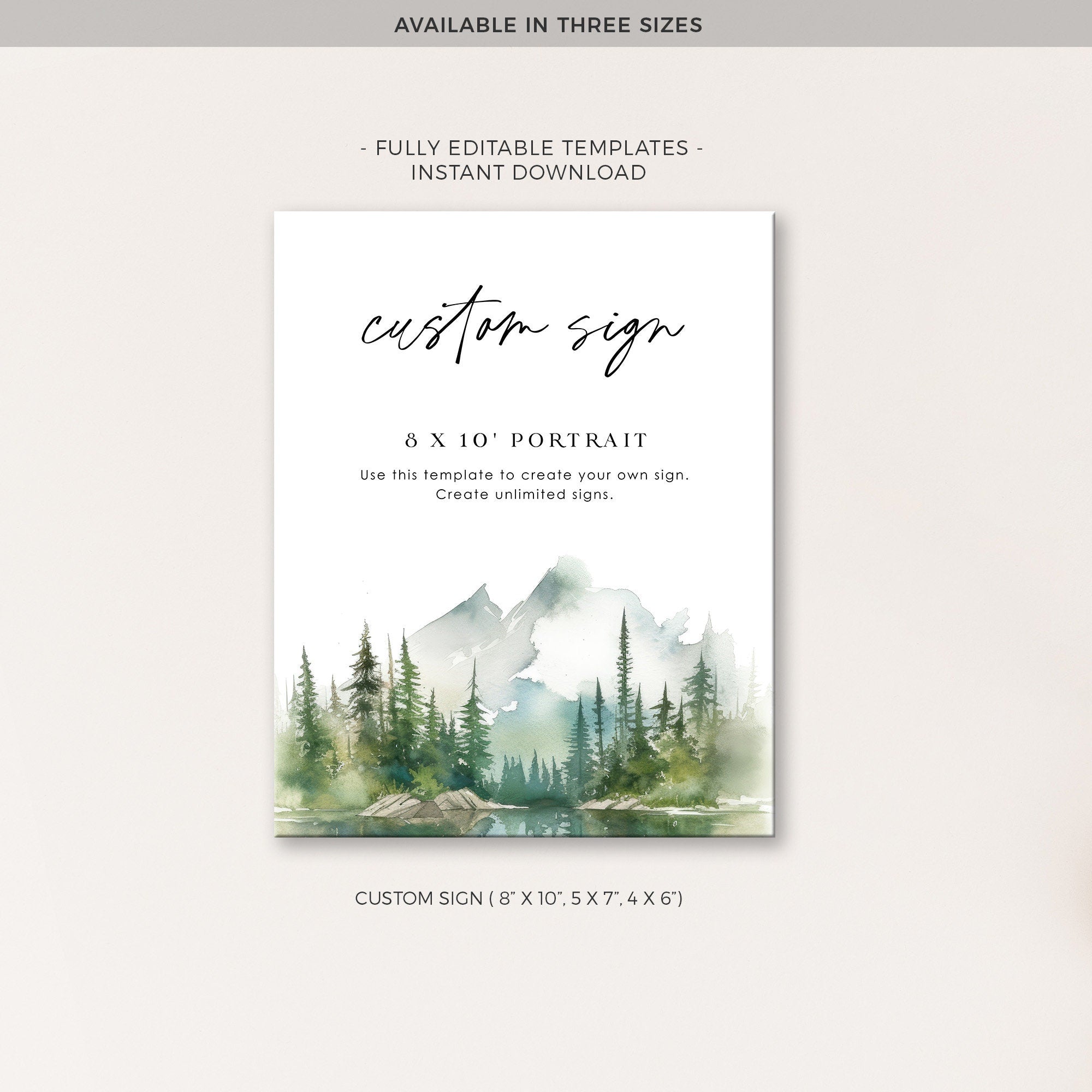 ARNA Mountain Wedding Sign Small