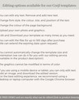 ARNA Mountain Wedding Welcome Bag Itinerary Template