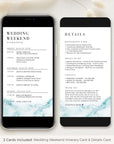 CHIARA Digital Template for Wedding Weekend Itinerary