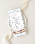 ARNA Wedding Weekend Itinerary Template Digital Card