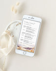 ARNA Wedding Weekend Itinerary Template Digital Card
