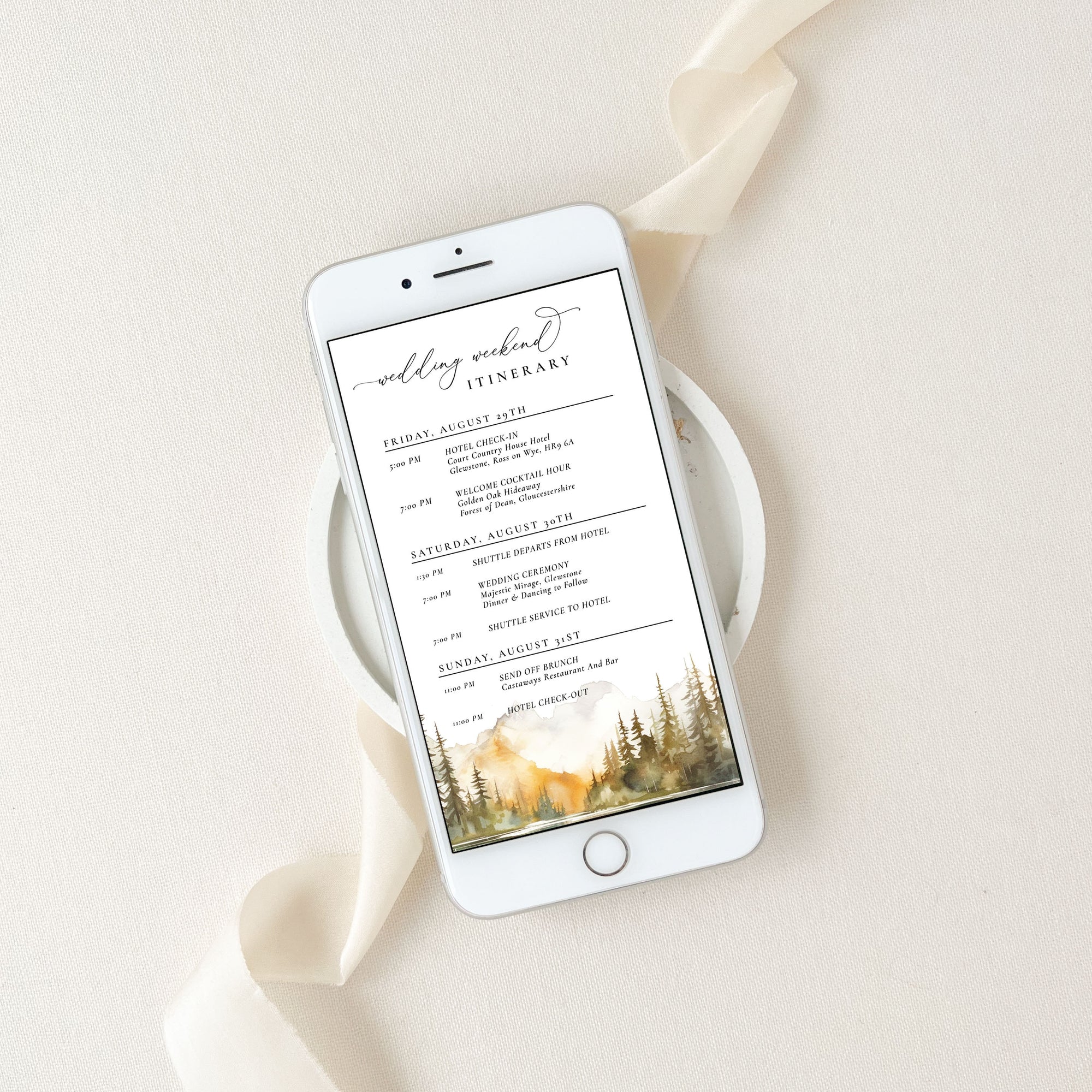 ARNA Day of Wedding Timeline Template