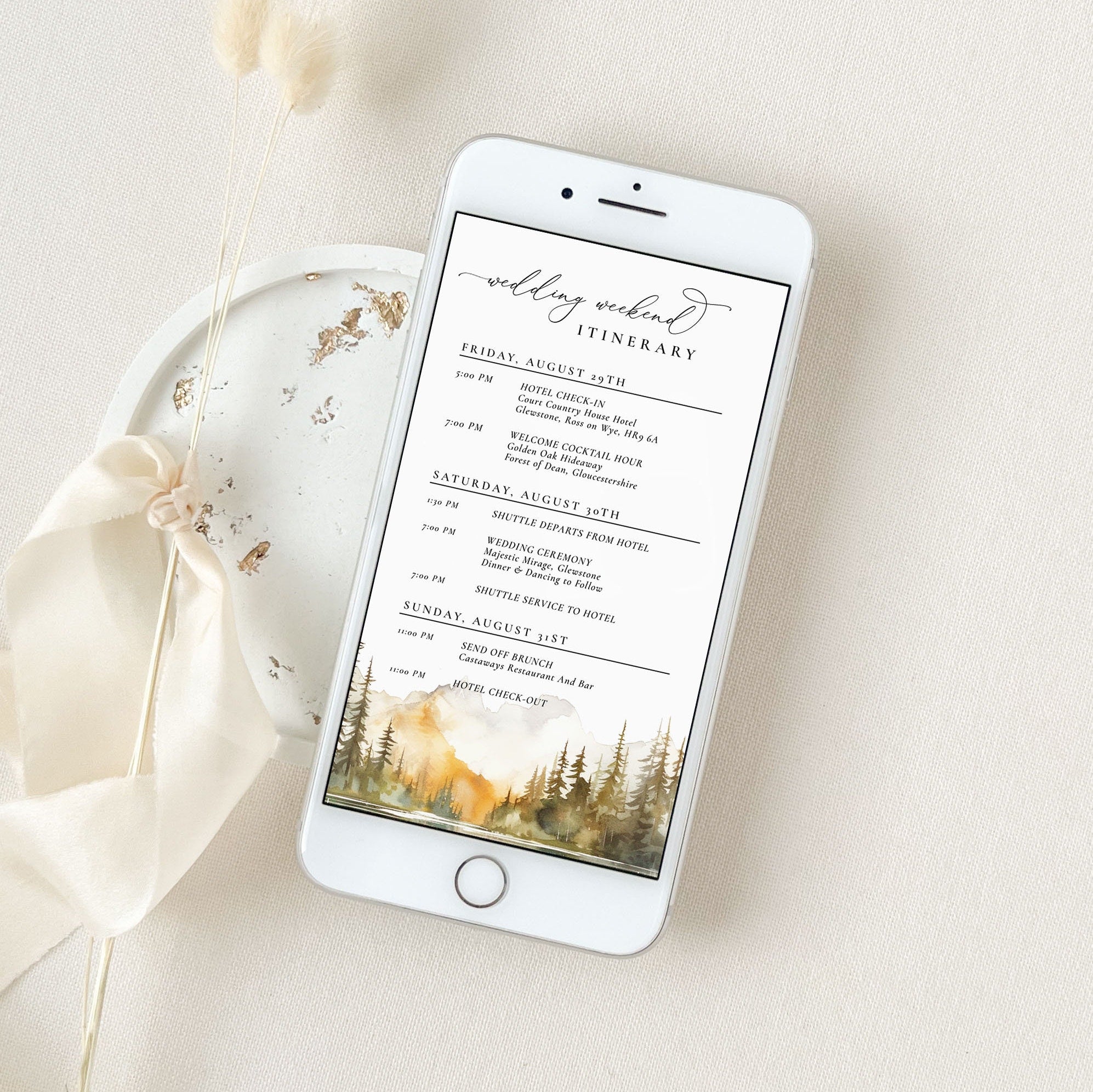ARNA Day of Wedding Timeline Template