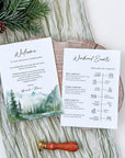 ARNA Mountain Wedding Welcome Bag Itinerary Template