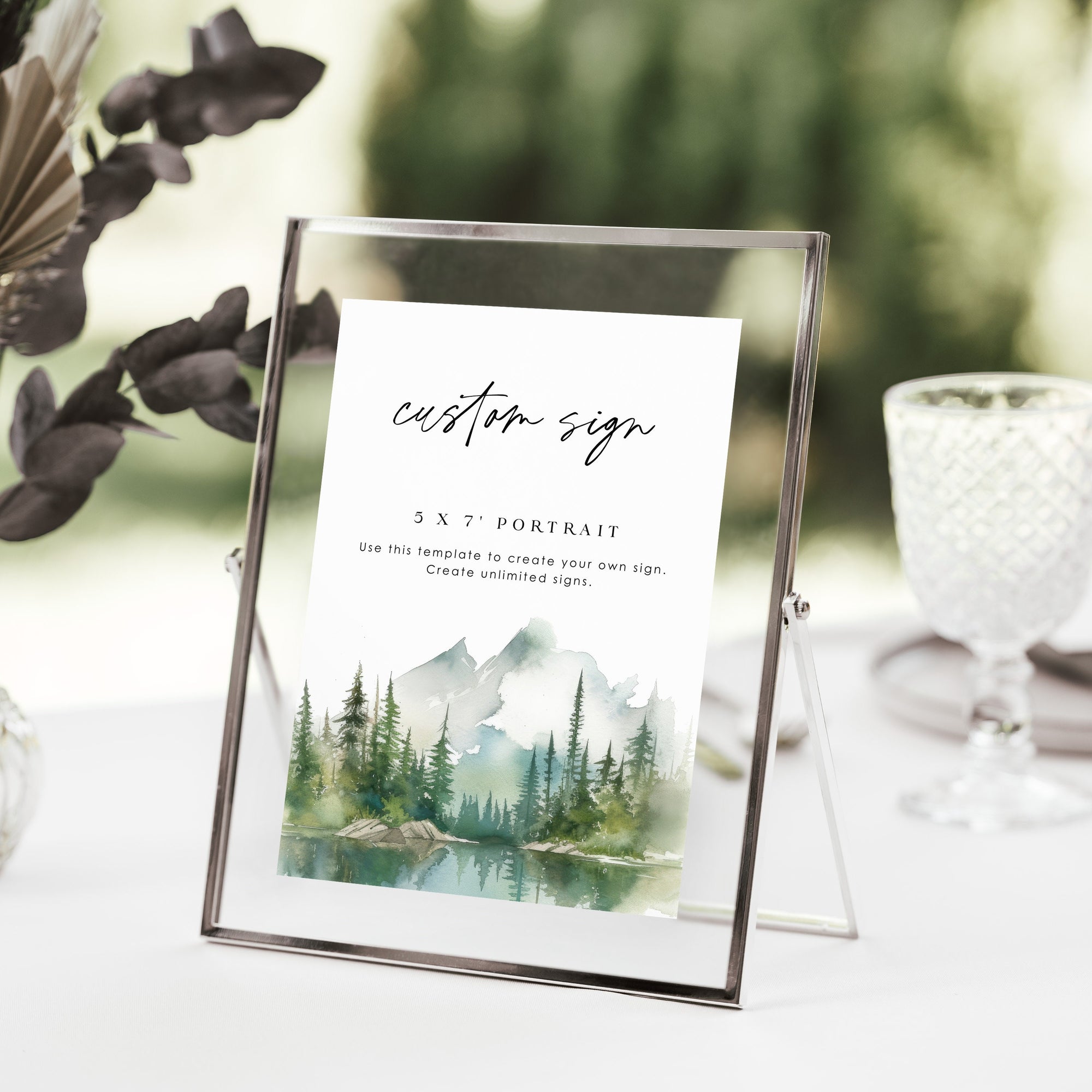 ARNA Mountain Wedding Sign Small