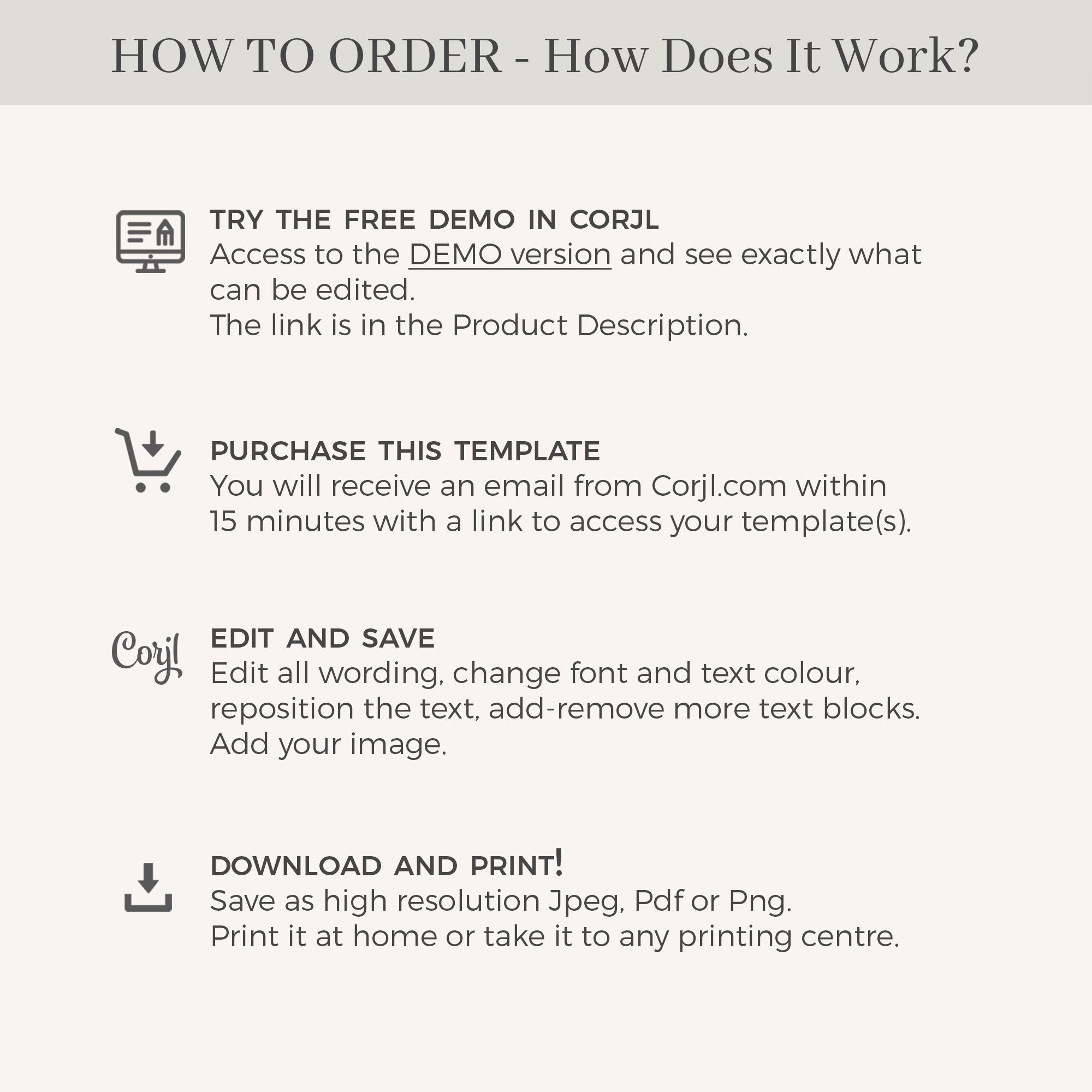 ARNA Mountain Wedding Menu Template