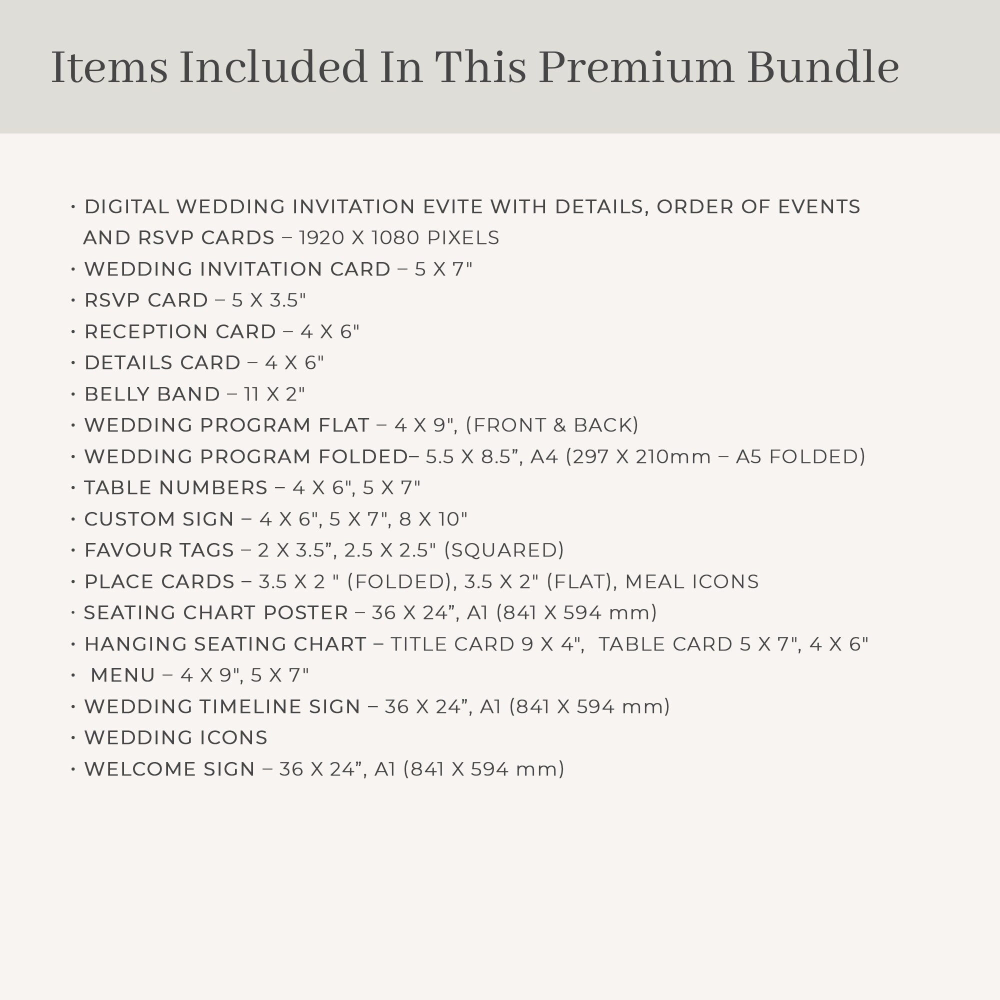 ARNA Mountain Wedding Printable Stationery Bundle Template