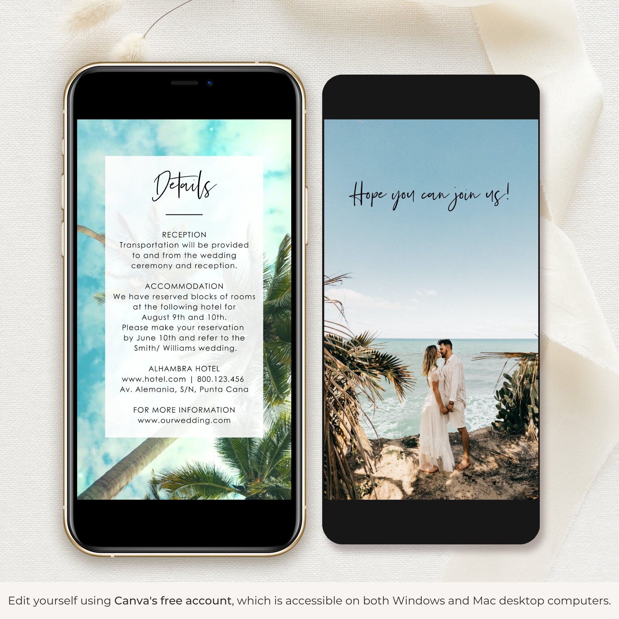 Tropical Wedding Invitation Video Template