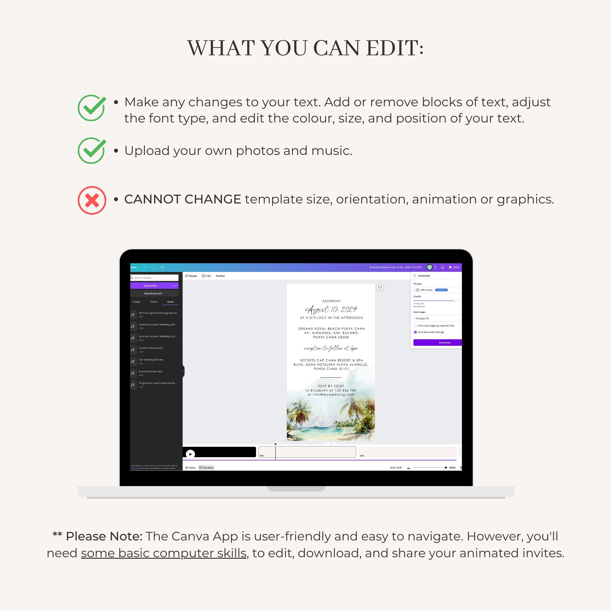 Tropical Marriage Invitation Video Template