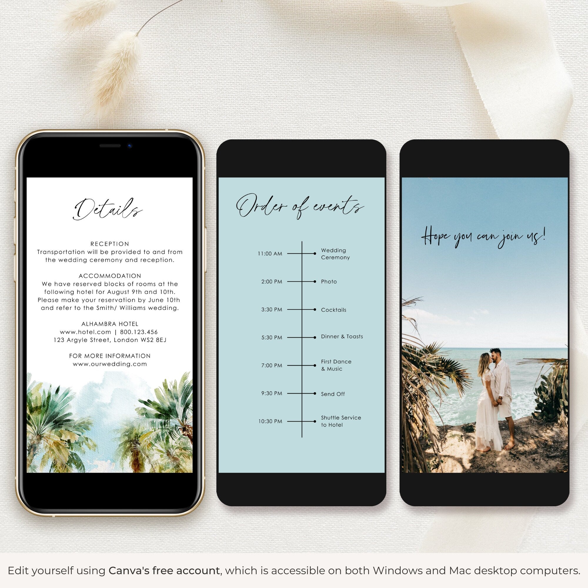 Tropical Marriage Invitation Video Template