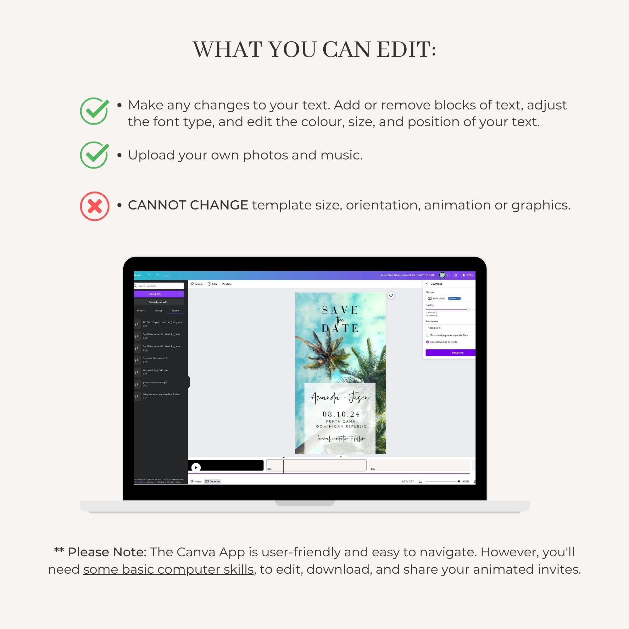 Tropical Save the Date Video Template