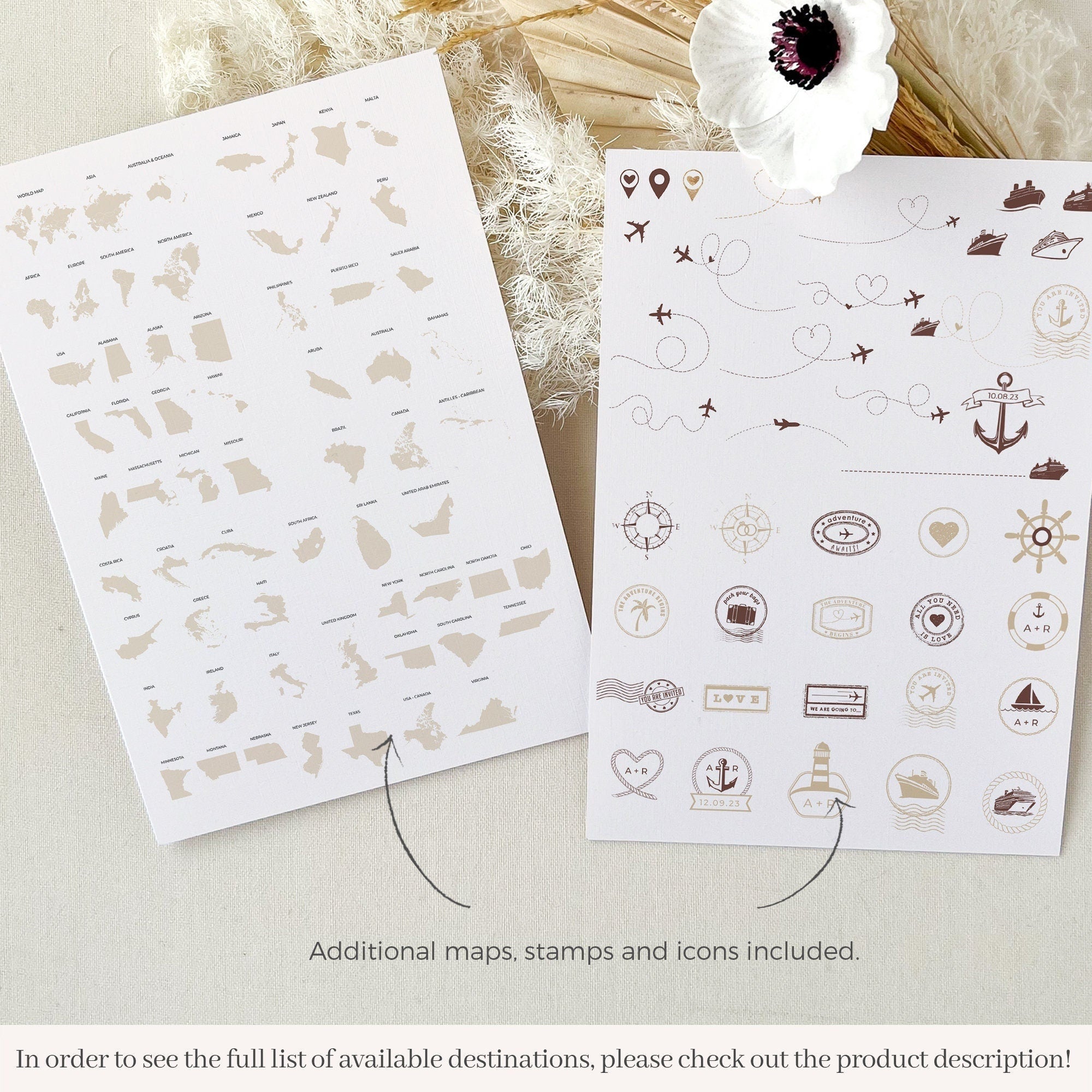 Palm Tree Passport Wedding Invitation Template
