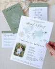 USA Passport Wedding Invitation Printable Template