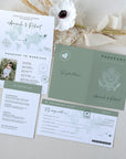 USA Passport Wedding Invitation Printable Template