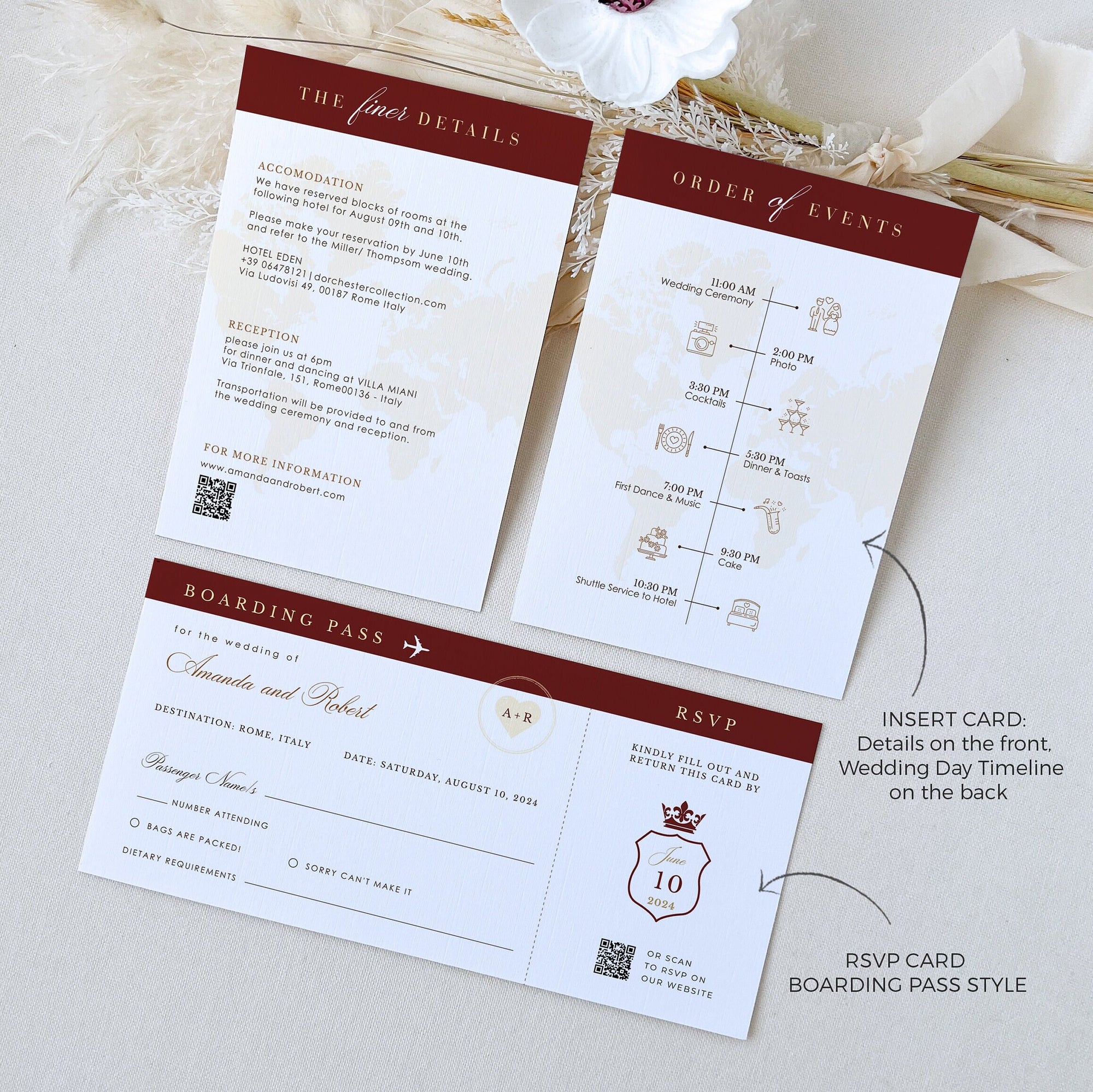 American Passport Wedding Invitation Template