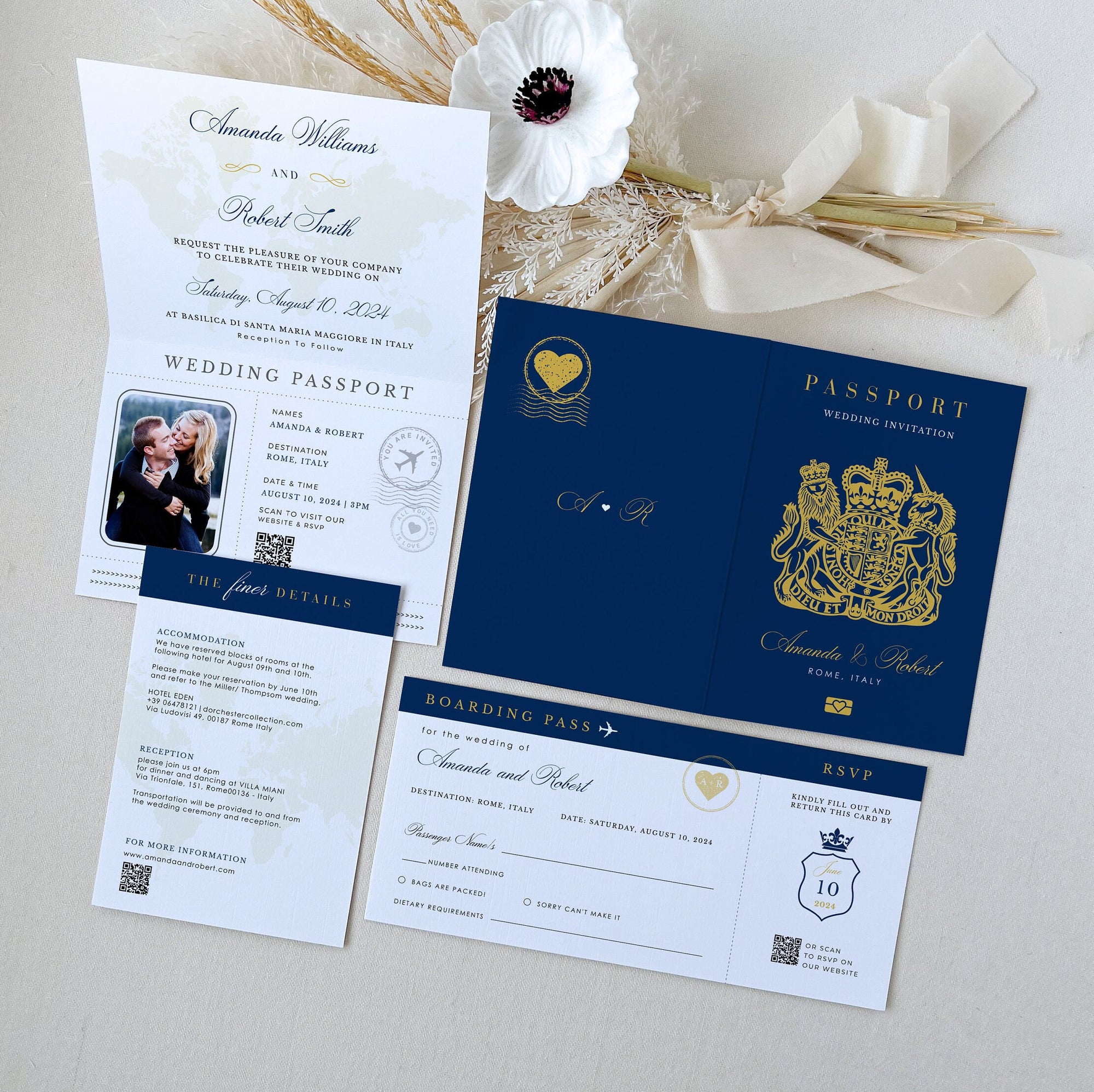 Uk Passport Wedding Invitation Template Printable