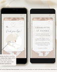 Boarding Pass Wedding Invitation Video Template - Rose Gold