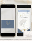 Boarding Pass Save the Date Video Template - Dusty Blue