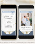 Boarding Pass Save the Date Video Template - Dusty Blue
