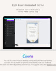 Boarding Pass Save the Date Video Template - Dusty Blue