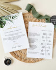 PALMA Tropical Wedding Welcome Letter And Itinerary Template