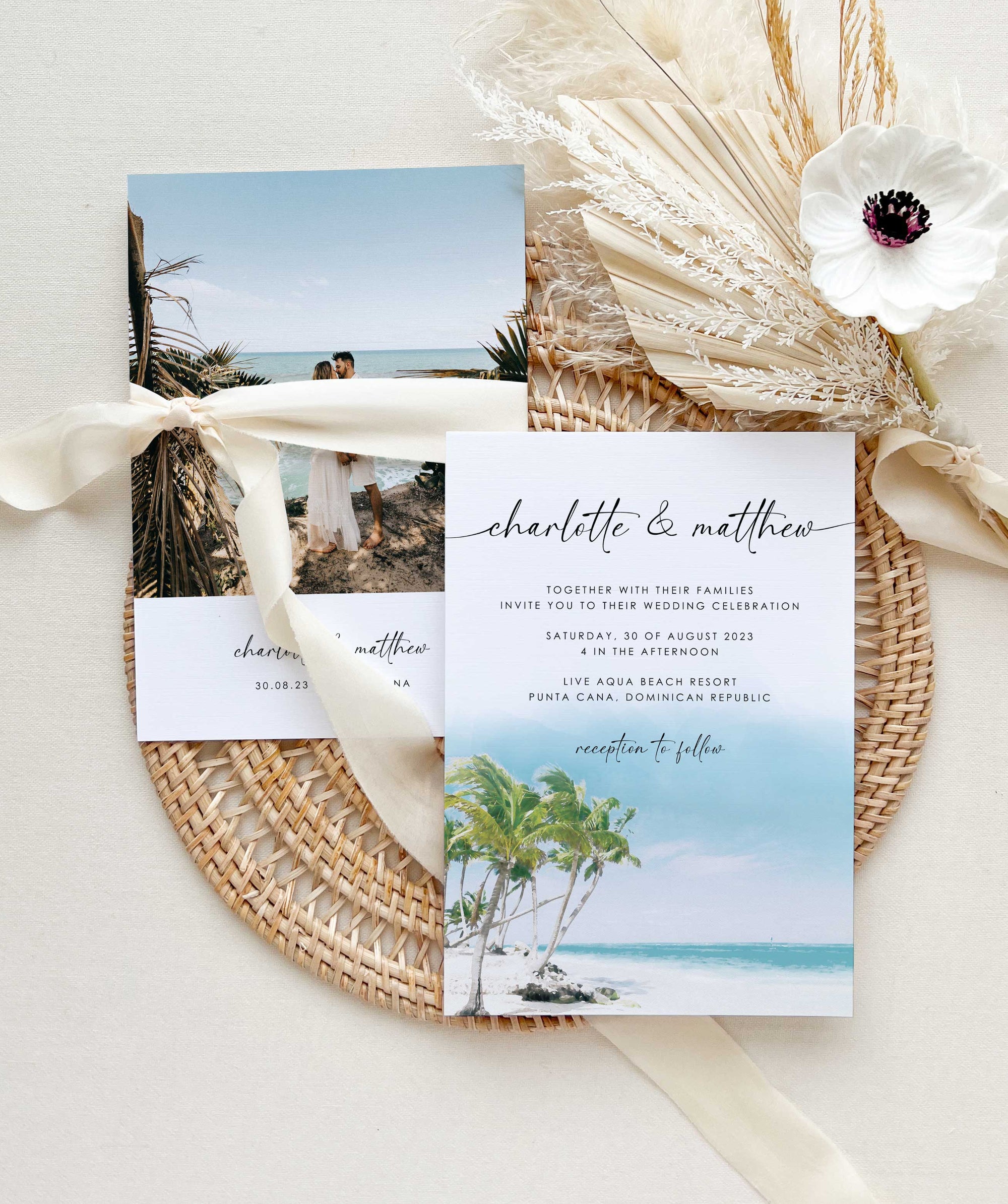 Mira | Tropical Wedding Invitation Template