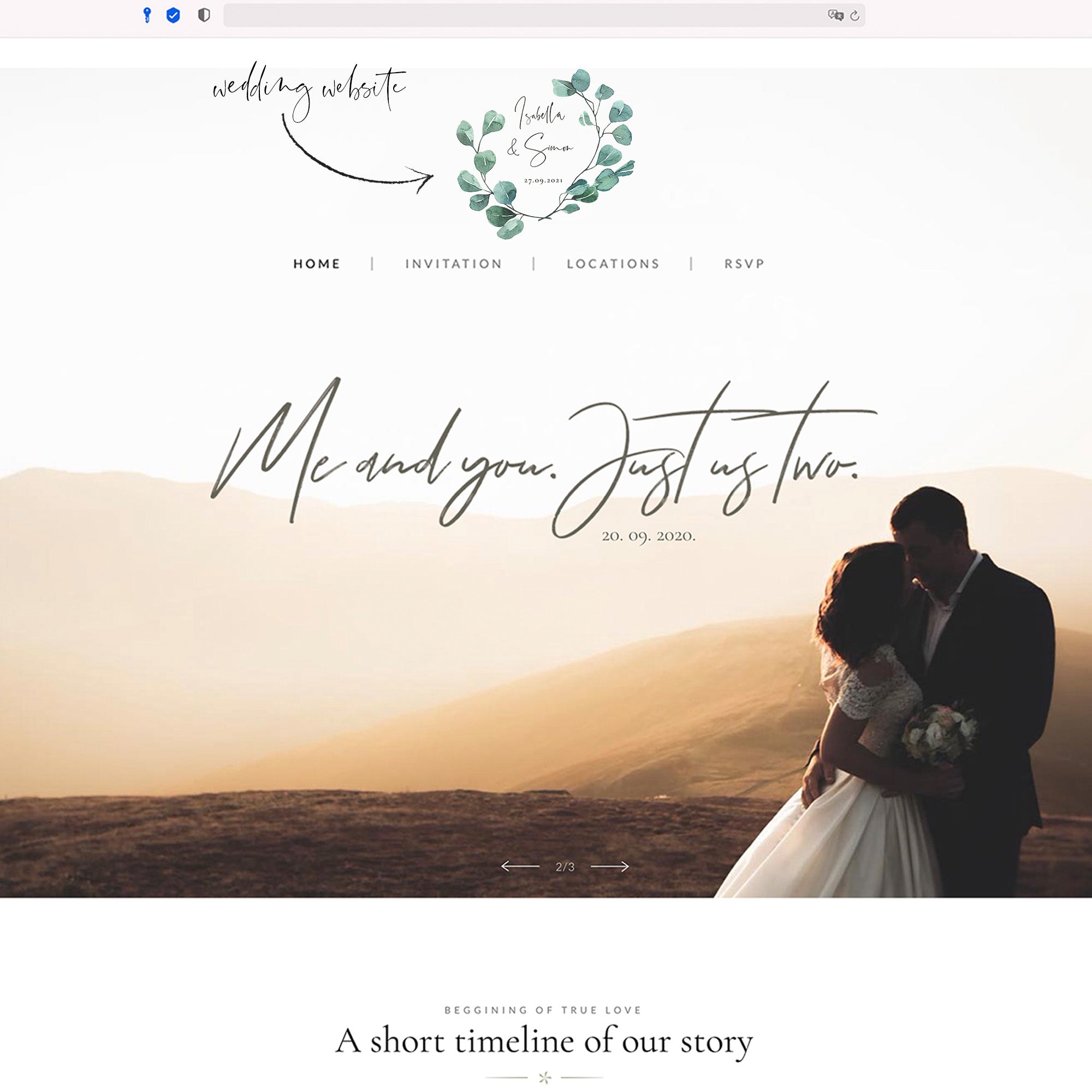 Luisa | Eucalyptus Wedding Logo Template
